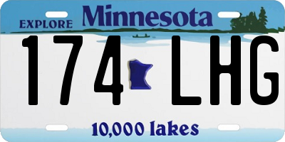 MN license plate 174LHG