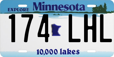 MN license plate 174LHL