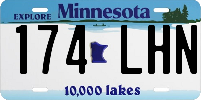MN license plate 174LHN