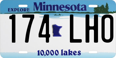 MN license plate 174LHO