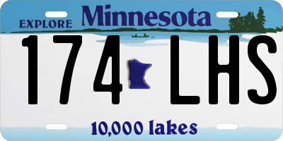 MN license plate 174LHS