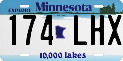 MN license plate 174LHX