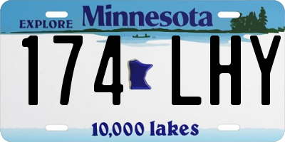 MN license plate 174LHY
