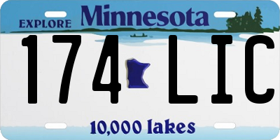 MN license plate 174LIC