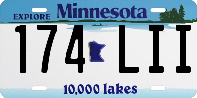 MN license plate 174LII