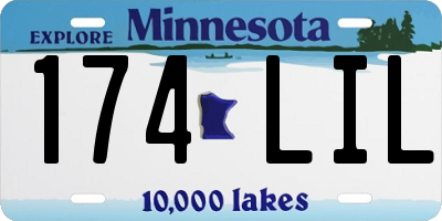 MN license plate 174LIL