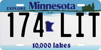 MN license plate 174LIT