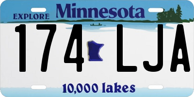 MN license plate 174LJA
