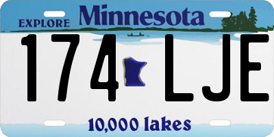 MN license plate 174LJE
