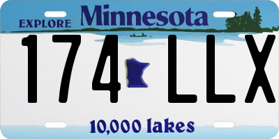MN license plate 174LLX