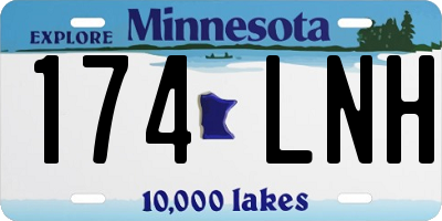 MN license plate 174LNH
