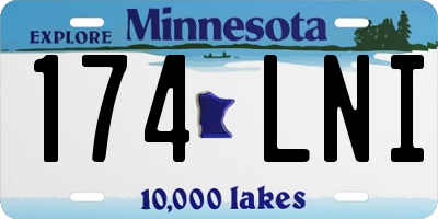 MN license plate 174LNI