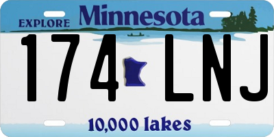 MN license plate 174LNJ