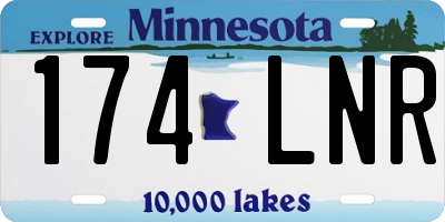 MN license plate 174LNR