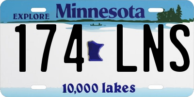 MN license plate 174LNS