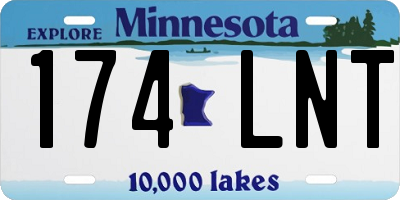 MN license plate 174LNT