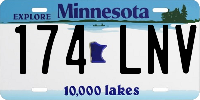 MN license plate 174LNV