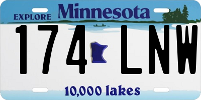 MN license plate 174LNW