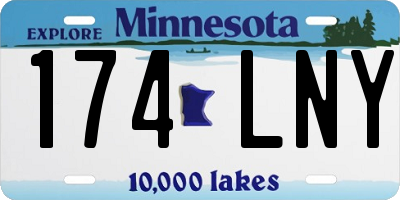 MN license plate 174LNY
