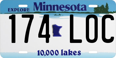 MN license plate 174LOC