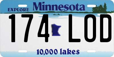MN license plate 174LOD