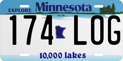 MN license plate 174LOG