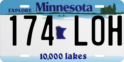 MN license plate 174LOH