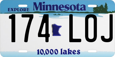 MN license plate 174LOJ