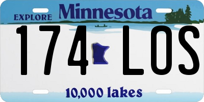 MN license plate 174LOS