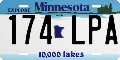 MN license plate 174LPA