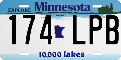 MN license plate 174LPB