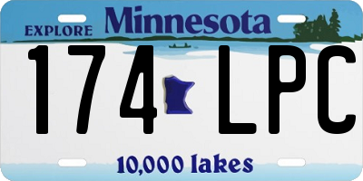 MN license plate 174LPC