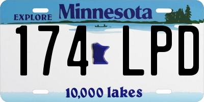 MN license plate 174LPD