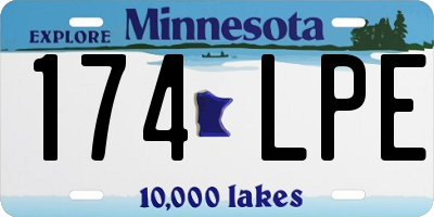 MN license plate 174LPE