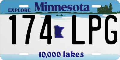MN license plate 174LPG