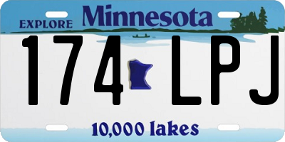 MN license plate 174LPJ