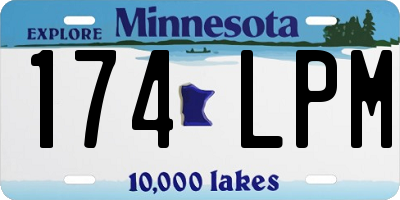 MN license plate 174LPM