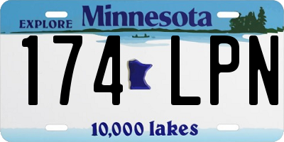 MN license plate 174LPN