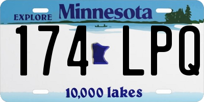 MN license plate 174LPQ