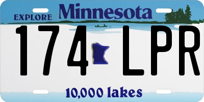 MN license plate 174LPR