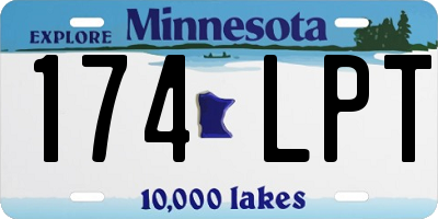 MN license plate 174LPT