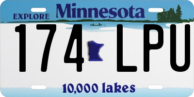 MN license plate 174LPU