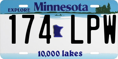 MN license plate 174LPW