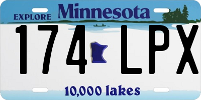 MN license plate 174LPX
