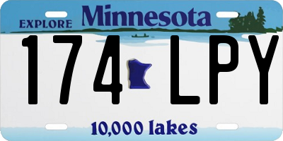 MN license plate 174LPY