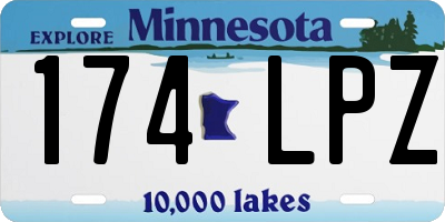 MN license plate 174LPZ