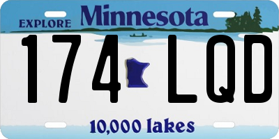 MN license plate 174LQD