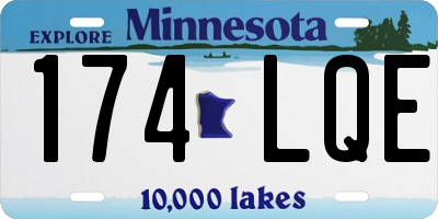 MN license plate 174LQE