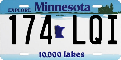 MN license plate 174LQI