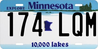 MN license plate 174LQM